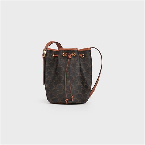 Women's Drawstring Small Triomphe Canvas Bag 